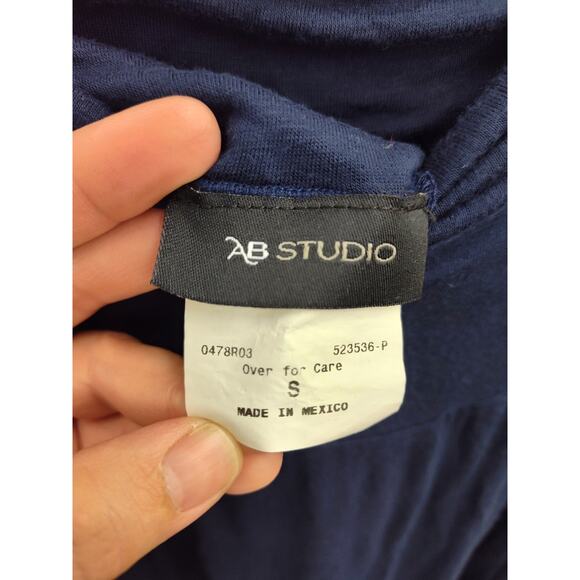 AB Studio Navy Blue Maxi Skirt - Picture 3 of 5